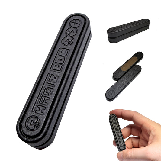HAOTZEDC Magnetic Fidget Slider Toy, EDC Stress Relief and Focus Tool, Black (Nylon Version)